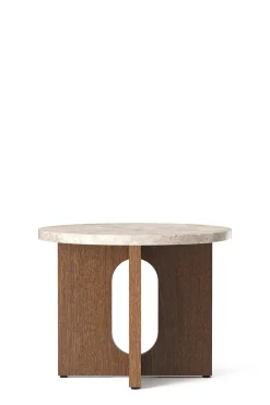 Sidebord - Androgyne dia50cm Dark Oak/Kunis Breccia