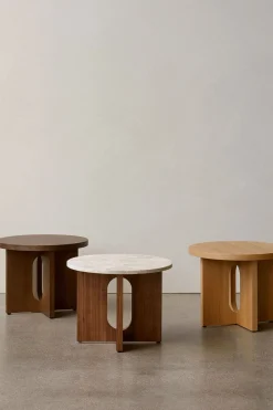 Sidebord - Androgyne dia50cm Dark Oak/Kunis Breccia