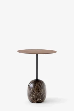 Sidebord - Lato LN8 Lacquered Walnut w/Emparador Marble