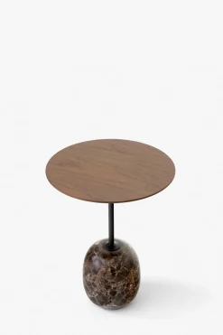 Sidebord - Lato LN8 Lacquered Walnut w/Emparador Marble
