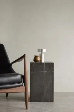 Sidebord - Plinth Tall 30x30xh51 Grey Kendzo Marble