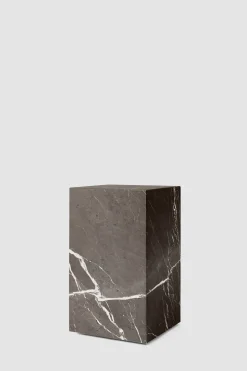 Sidebord - Plinth Tall 30x30xh51 Grey Kendzo Marble