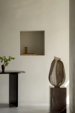 Sidebord - Plinth Tall 30x30xh51 Grey Kendzo Marble