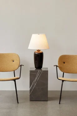 Sidebord - Plinth Tall 30x30xh51 Grey Kendzo Marble