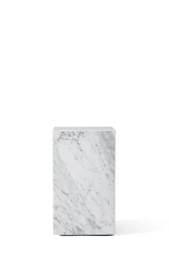 Sidebord - Plinth Tall 30x30xh51cm White Marble