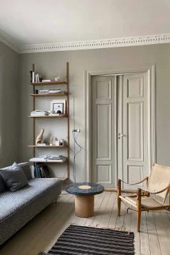 Sidebord - Sintra h33cm dia39cm Black Marmor/Cork