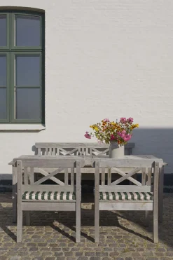 Sittepute - Til Drachman Stol Light Apricot/Dark Green Stripe