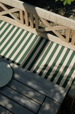 Sittepute - Til Drachmann Benk 200 Light Apricot/Dark Green Stripe