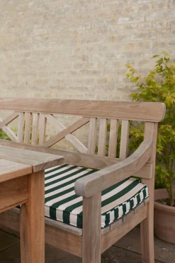 Sittepute - Til Drachmann Benk 200 Light Apricot/Dark Green Stripe