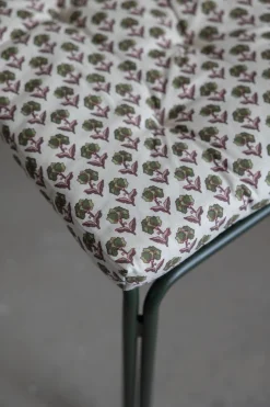 Sittepute - 45x45cm Off-White/Green/Burgundy