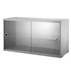 Skap - Glassdører 78x30x42 Grå