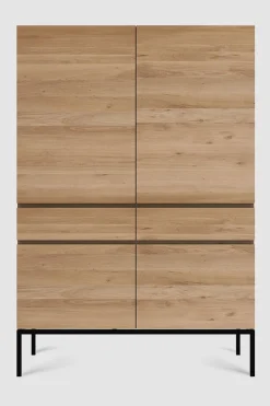 Skap - Ligna 110x50xH162cm Eik/Sort