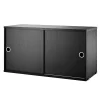 Skap - Skyvedører 78x30x42 Sort Ask