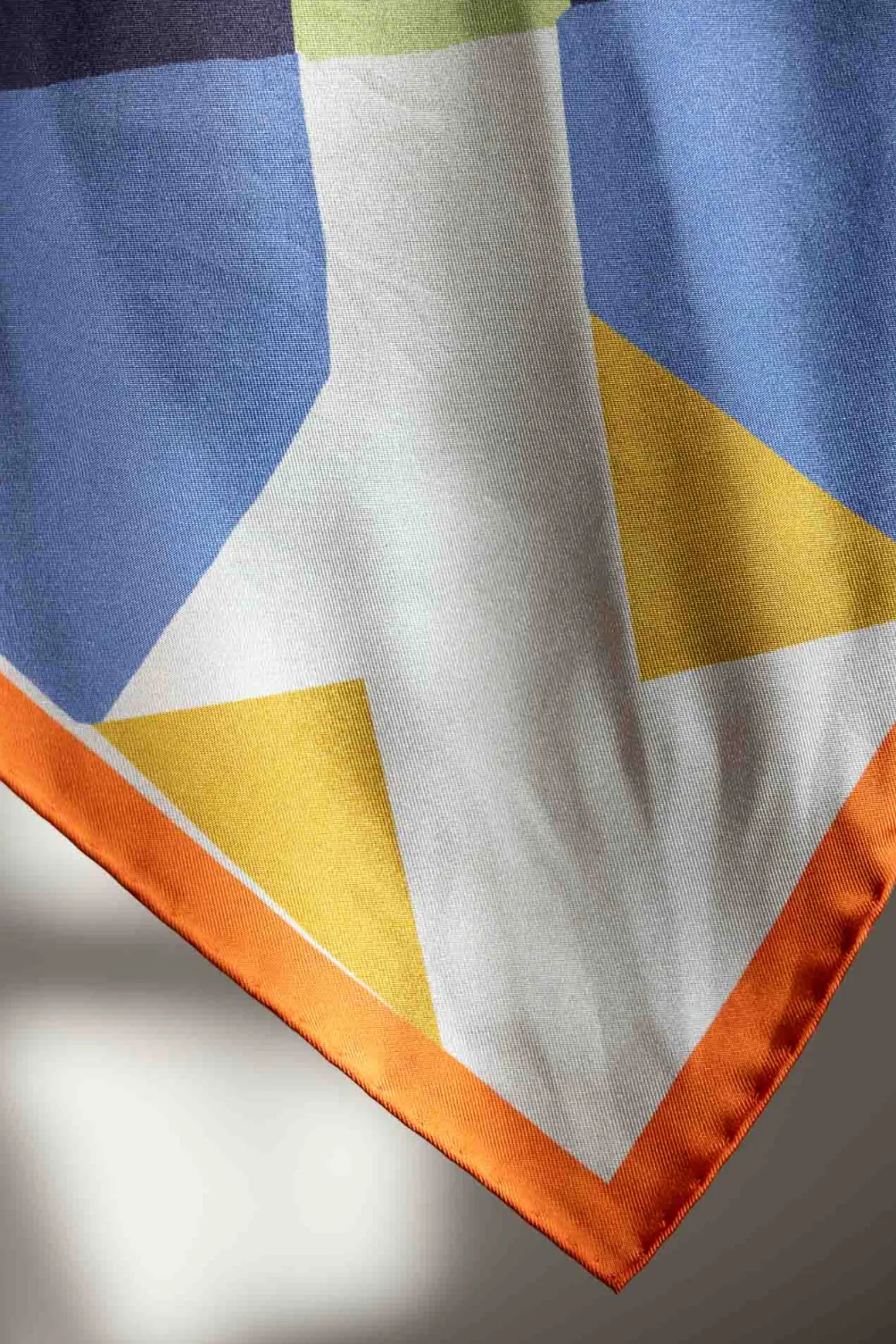 Skjerf - Pinwheel Print Silk Cornflower