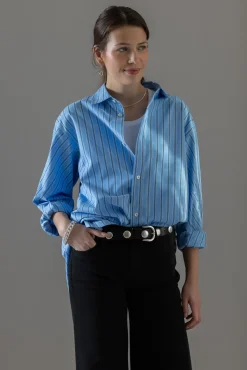 Skjorte - Coastal Shirt Cornflower Blue Stripe