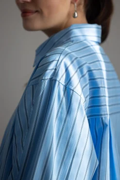 Skjorte - Coastal Shirt Cornflower Blue Stripe