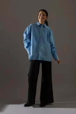 Skjorte - Coastal Shirt Cornflower Blue Stripe