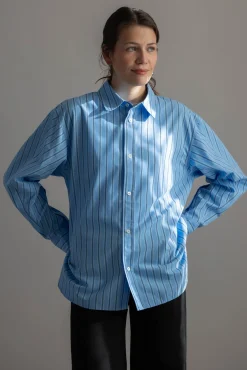 Skjorte - Coastal Shirt Cornflower Blue Stripe