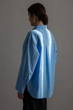 Skjorte - Coastal Shirt Cornflower Blue Stripe