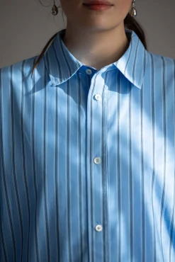 Skjorte - Coastal Shirt Cornflower Blue Stripe