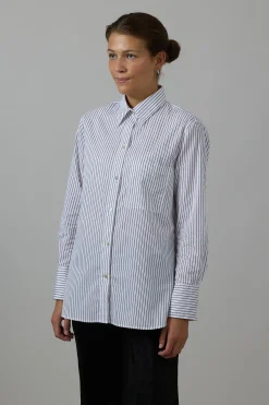 Skjorte - Relaxed Straight Shirt Optic White/Rose