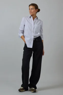 Skjorte - Relaxed Straight Shirt Optic White/Rose