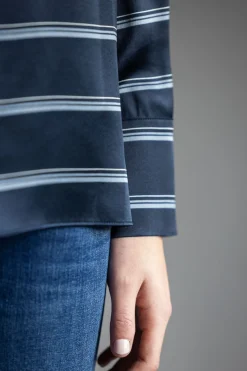 Skjorte - Rugby Stripe Coastal/Slate