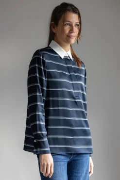 Skjorte - Rugby Stripe Coastal/Slate