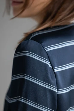 Skjorte - Rugby Stripe Coastal/Slate