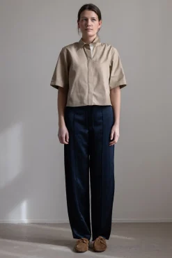 Skjorte - S/S Button Down W/ Canvas Tape