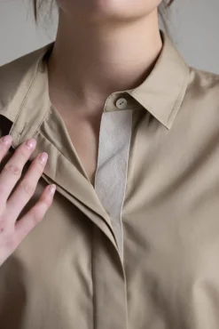 Skjorte - S/S Button Down W/ Canvas Tape