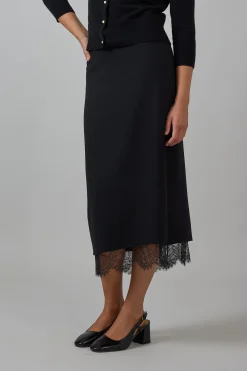 Skjørt - Lace Paneled Black