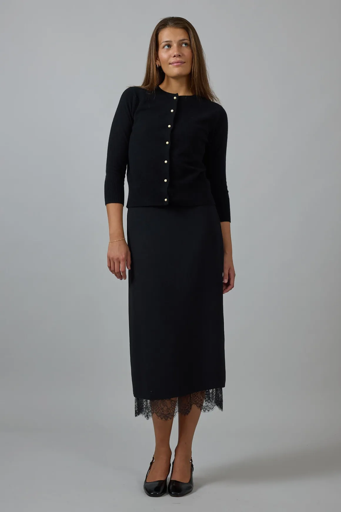 Skjørt - Lace Paneled Black