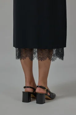 Skjørt - Lace Paneled Black