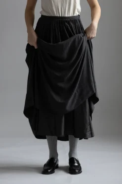 Skjørt - Naama Thin Wool Dark Grey