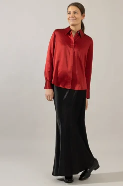 Skjørt - Satin Maxi Black