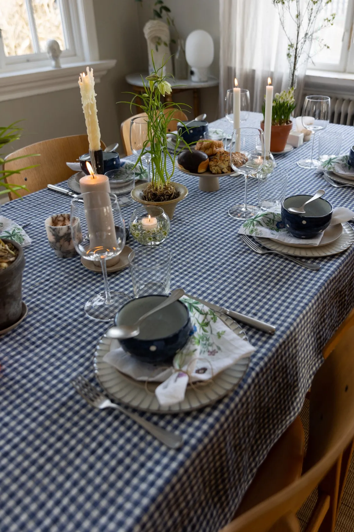 Skål - Japansk Keramikk Blue Dots