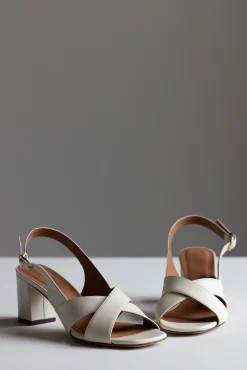 Sko - Sandales n°652 Cuir Blanc cassé