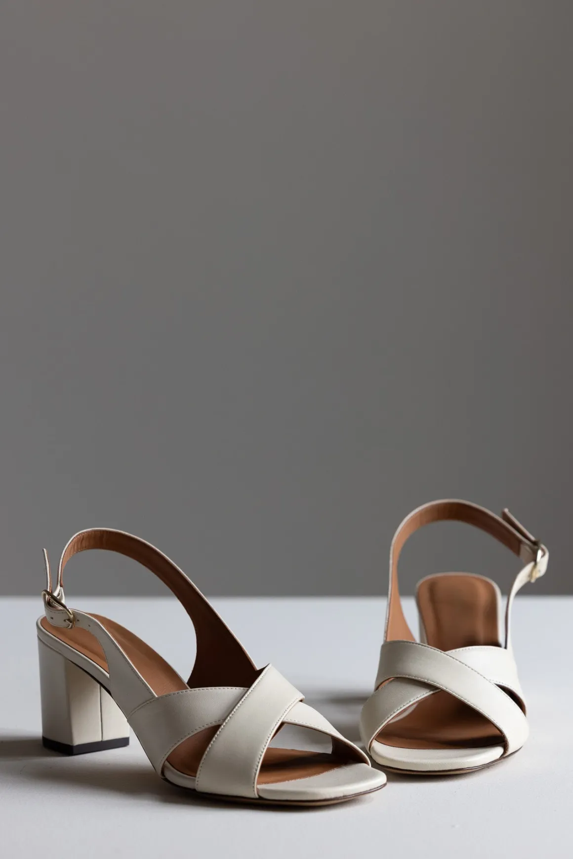 Sko - Sandales n°652 Cuir Blanc cassé