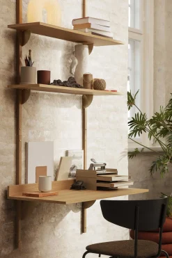 Skrivebord - Sector Desk Oak/Brass