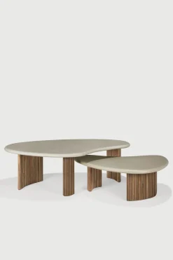 Sofabord - Boomerang Outdoor L90cm Concrete/Teak