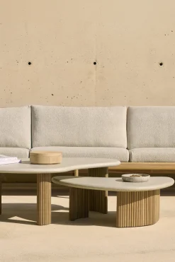 Sofabord - Boomerang Outdoor L90cm Concrete/Teak