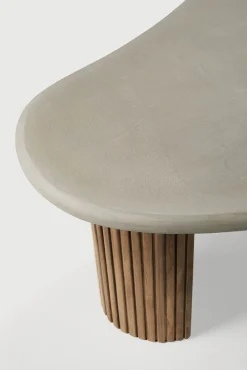 Sofabord - Boomerang Outdoor L126cm Concrete/Teak