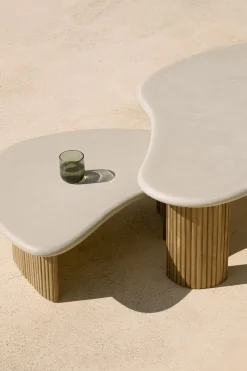 Sofabord - Boomerang Outdoor L90cm Concrete/Teak