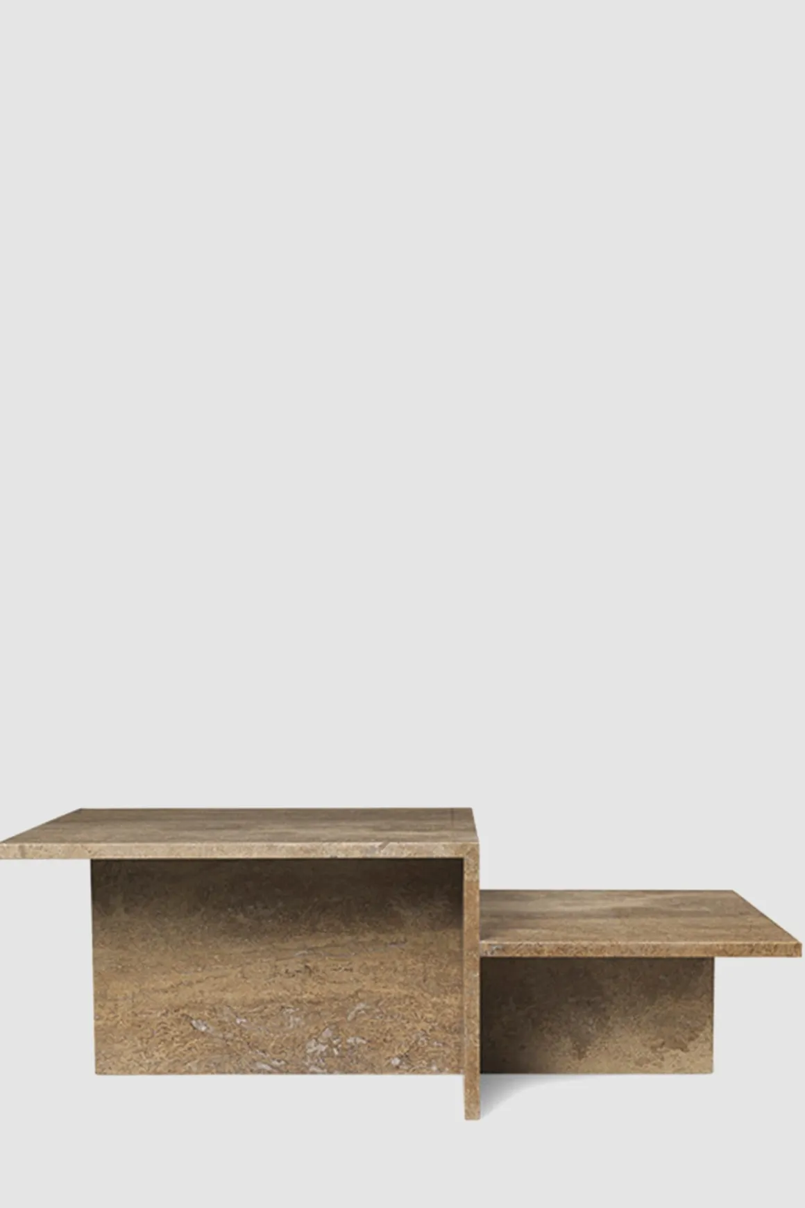 Sofabord - Distinct Coffee Table Dark Brown Travertine