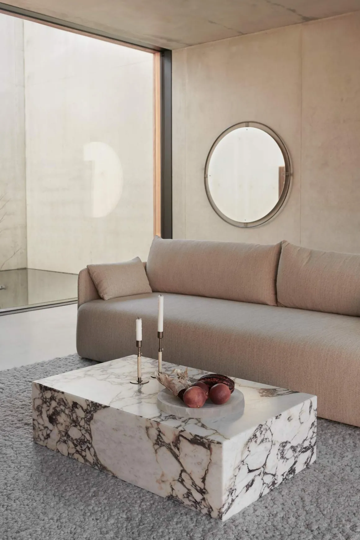 Sofabord - Plinth Low 60x100xh27 Rose Marble