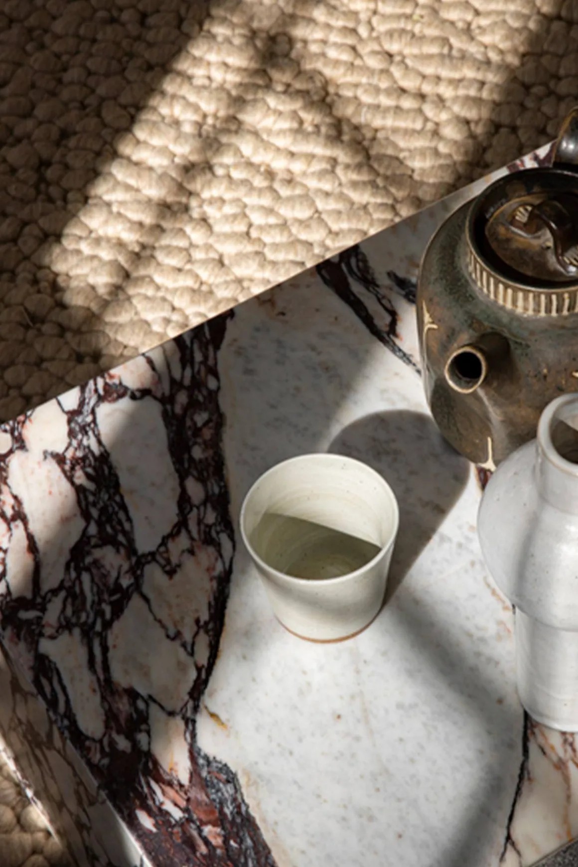 Sofabord - Plinth Low 60x100xh27 Rose Marble