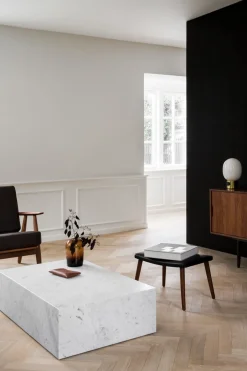 Sofabord - Plinth Low 60x100xh27cm White Marble