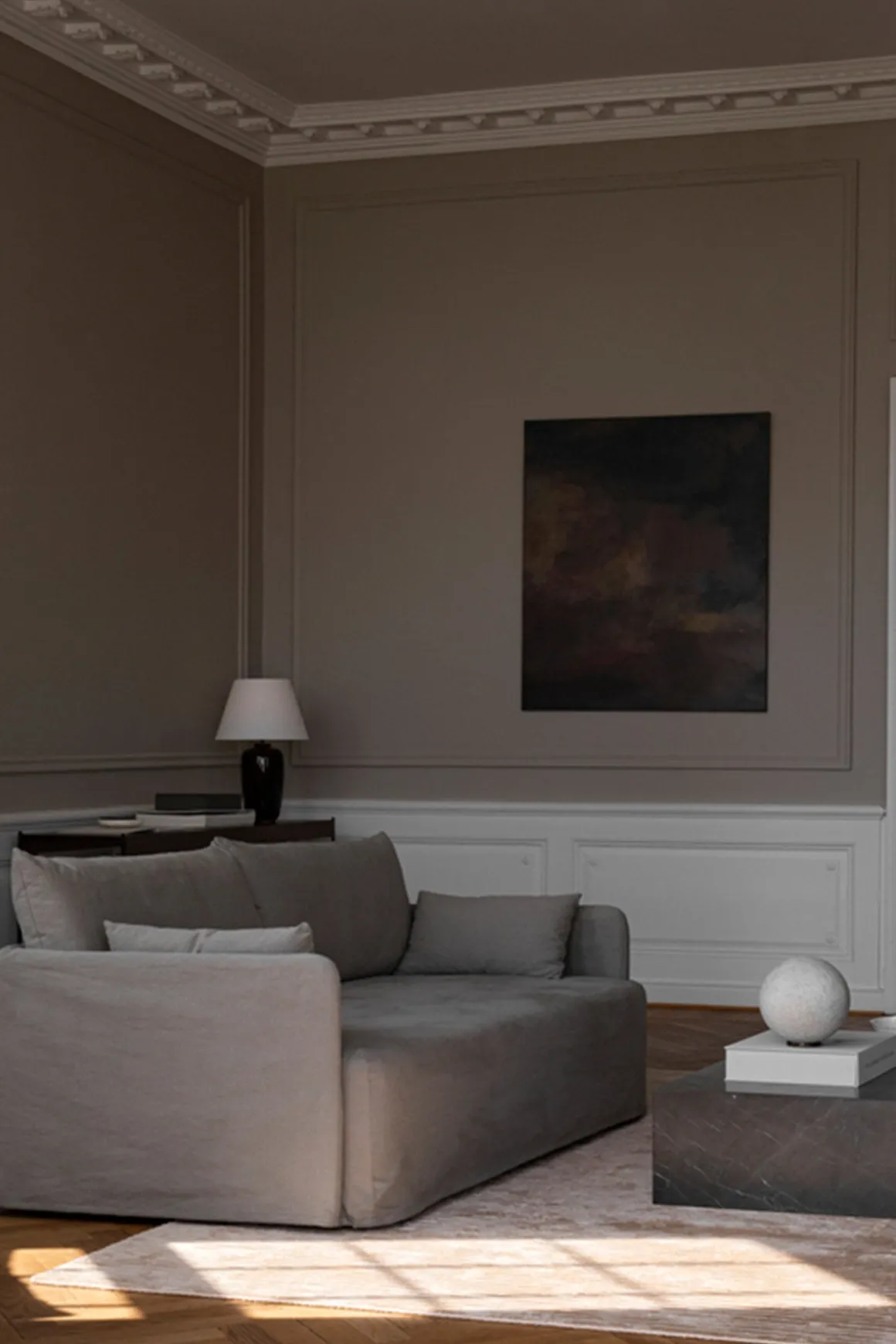 Sofabord - Plinth Low 60x100xh27cm Grey Kendzo Marble