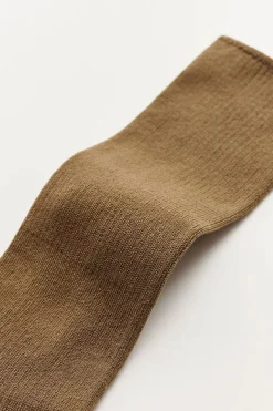 Sokker - Cotton Rib Socks Chestnut